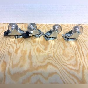 Set of 4 polyurethane wheels